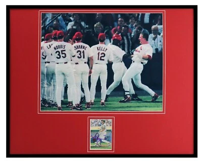 Mark McGwire Signed Framed 16x20 Photo Display JSA Cardinals 1998 HR Celebration - Image 1 of 2