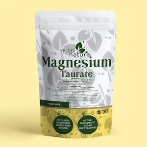 Magnesium Taurate 1250mg Capsules Vegan UK All-Natural Supplement - Picture 1 of 7