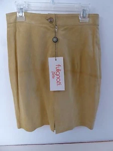 FALDA DE CUERO SUAVE GAMUZA DE FULIGNATI - IT 42 - EE. UU. 6 HECHA EN ITALIA - VENTA $195 - Imagen 1 de 5