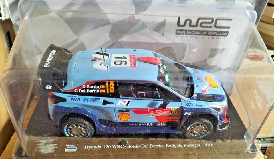 AUTOMODELLO 1 / 24-HYUNDAY I20 WRC-SOPRDO DEL BARRIO-PORTUGAL 2018-IN BOX- MA6 - Immagine 1 di 4