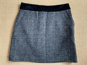 Jack Wills Womens Size 6 Black White Check Wool Mini Skirt Casual Smart Winter - Picture 1 of 4