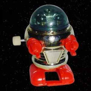 Vintage 1978 Tomy Wind-Up Rascal Robot Blue Head With Orange Arms & Legs Works! - Imagen 1 de 11