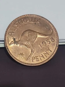 Australian 1958 M Penny Ch unc - Imagen 1 de 6