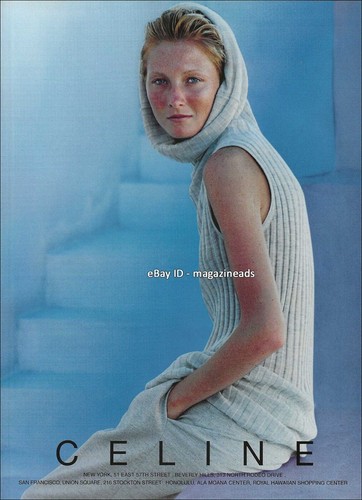 ANNUNCIO STAMPA 3 pagine CELINE vintage primavera 1999 MAGGIE RIZER Patrick Demarchelier