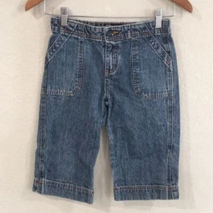 GSJC SO Girls Sz 7 Jeans Blue Capri Denim 100% Cotton Peddle Pushers Vintage - Picture 1 of 12