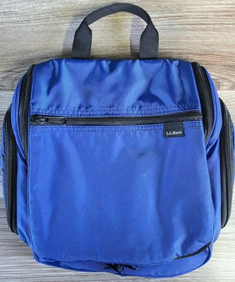 LL Bean Blue Pequeño Organizador Personal Artículos de Aseo Cosméticos Viaje Bolsa Colgante GORP Foto 1 de 4