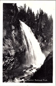 RPPC Postcard Narada Falls Mount Rainier National Park 1951 - Picture 1 of 2