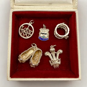 Vintage Silver Pendant Charm Jewelry Bundle 5pcs 12.2g (Lot 2) - Picture 1 of 4