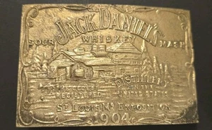 Vintage Jack Daniels Commerative 1904 Brass Belt Buckle Collectible - Picture 1 of 9