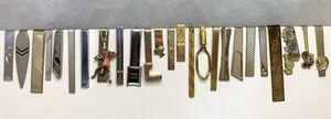 Vintage Herren Krawattennadeln Set 25 Clips silber goldfarben Swank Anson Hickok Kramentz - Bild 1 von 14
