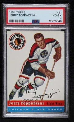 1954-55 Topps Jerry Toppazzini #21 PSA 4 - Image 1 of 2
