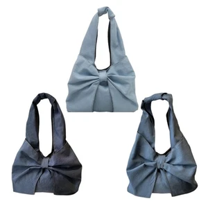 Trendy Women s Underarm Bag Bows Shoulder Bag Jeans Armpit Purse Elegant Handbag - Picture 1 of 11