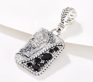 JAI Kimono de Plata de Ley y Potenciador de Espinela Negra Tigre, 1-5/8" - Imagen 1 de 2