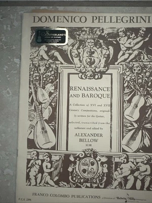 Нотные тетради для классической гитары эпохи Возрождения Franco Columbo Pellegrini - 15 страниц - Изображение 1 из 4