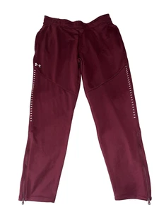 Neu Neu mit Etikett Under Armour sportliche lockere Passform Damenhose Unterteil weinrot Large - Bild 1 von 6