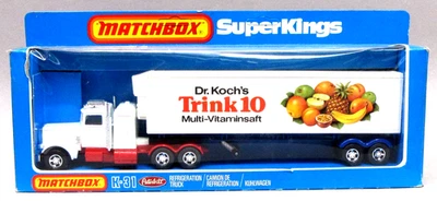 rare Matchbox KingSize K31 TRINK 10 Peterbilt Refrigeration Truck diecast MIB - Image 1 of 4