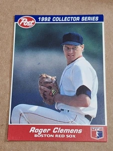 1992 ROGER CLEMENS POST CEREAL BASEBALL CARD #16 BOSTON RED SOX YANKEES BLUE JAY - Picture 1 of 2
