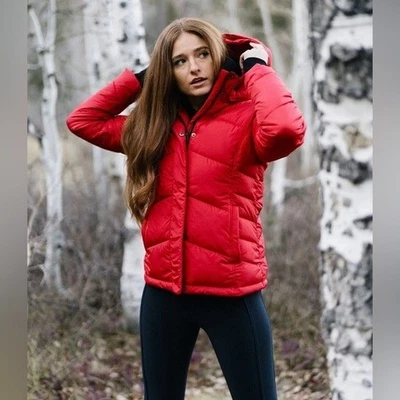 Zyia Active Sierra Red Aspen Removable Hood Full Zipper  Puffer Jacket Size L - Image 1 of 4