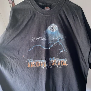 Vintage 2005 Y2K Harley Davidson Heavy Metal Thunder Montana - T-Shirt Größe 3XL - Bild 1 von 19