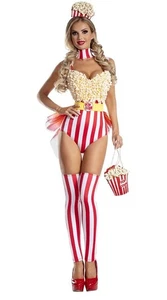NEU Party König butterweiches Popcorn Babe Kostüm Damen Größe Small Halloween UVP 110 $ - Bild 1 von 2
