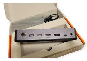 USB C Docking Station 3 Monitors Laptop Dock Dual Monitor with 2 HDM - Picture 1 of 12