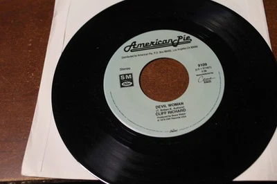 CLIFF RICHARD DEVIL WOMAN / GLEN CAMPBELL RINESTONE COWBOY 45 RPM RECORD - Image 1 of 2