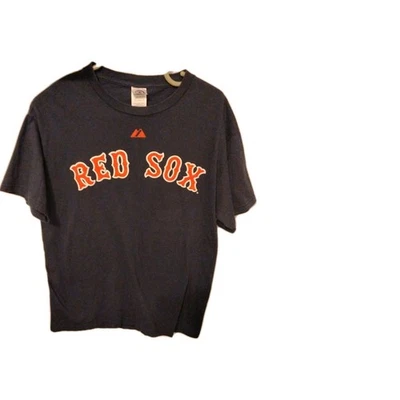 Red Sox 男式 T 恤 #15 Dustin Pedroia / Navy Blue 2008 — 第 1/4 张图片