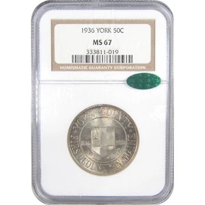 York County Maine Commemorative Half 1936 MS 67 NGC CAC SKU:I17353 - Picture 1 of 4