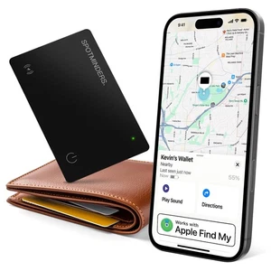 SPOTMINDERS Apple MFi Certified Wallet Tracker - Works with Apple Find My Tra... - Bild 1 von 8