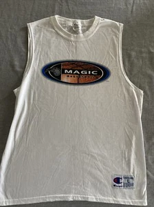 Camiseta Grande Sin Mangas Champion NBA Orlando Magic Para Hombre Blanca Nueva - Imagen 1 de 6