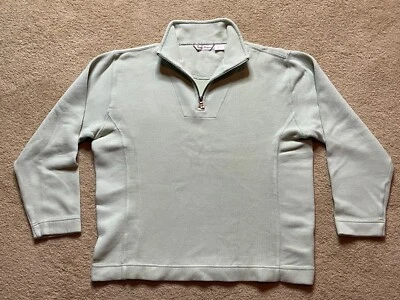 Tommy Bahama Green 1/4 Zip Pullover Long Sleeve Sweater Henley Sweatshirt M 8/10 - Image 1 of 4