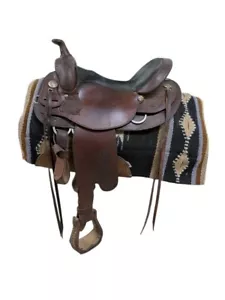 15 Inch Used Reinsman Western Trail Saddle 931-9356 - Picture 1 of 10