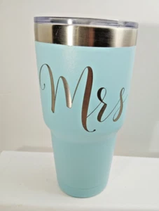 Mrs Wedding 32oz Tumbler Turquoise New Polar Camel, Stainless Steel - Picture 1 of 5