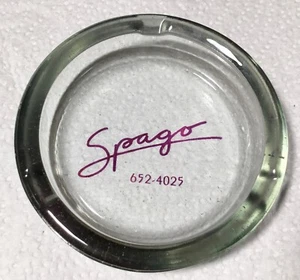 VINTAGE SPAGO RESTAURANT HOLLYWOOD SONNENUNTERGANG BLVD 3-5/8" KLARGLAS ASCHENBECHER - Bild 1 von 6