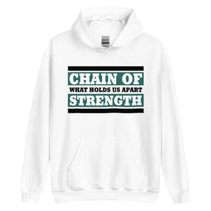 Sudadera con capucha Chain of Strength borde recto con estampado frontal/trasero - Imagen 1 de 13