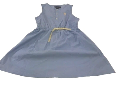 U.S. Polo Assn. Vestido para niñas pequeñas, azul, talla grande (6) Foto 1 de 4