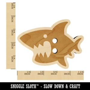 Cute Shark icon Wood Buttons for Sewing Knitting Crochet DIY Craft - Picture 1 of 10