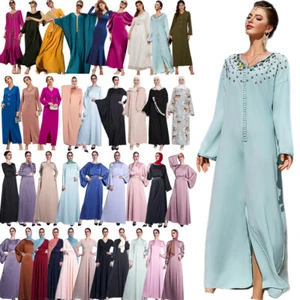 Ramadan Kaftan Abaya Muslim Women Long Dress Maxi Robe Dubai Party Gown Abayas - Picture 1 of 220