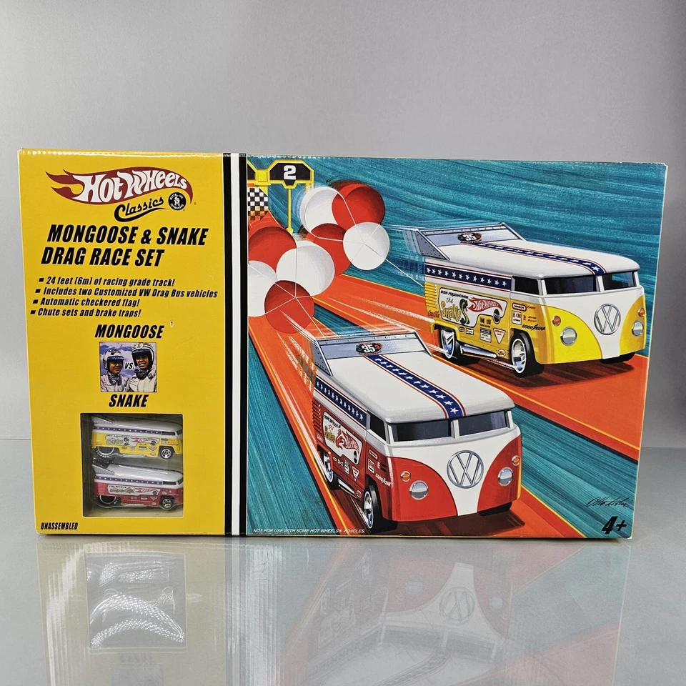 Hot Wheels Classics Mongoose & Snake Drag Race Set VOLKSWAGEN Bus 2005 HTF