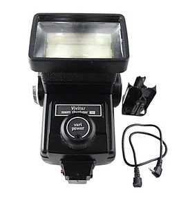 Near Mint Vivitar 285 Electronic Flash Bounce Zoom w/ PC & NC-3 TESTED - Picture 1 of 12