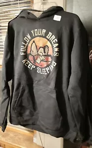 Port Company Brand - Peanuts Snoopy Sleeping on Dog House Hoodie Size Large -NEW - Picture 1 of 3