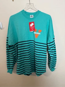 Virginia Cavalier UVa Spirit Jersey Striped Long Sleeve NWT Medium - Picture 1 of 4
