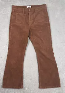 Gap 70s Flare Corduroy Pants Size 16R 33 High Rise Patch Pocket Sable Brown - Picture 1 of 8
