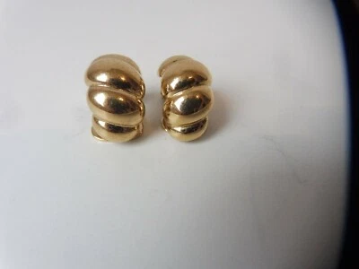 Schöne feine Ohrringe / Ohrclips Creolen vergoldet   Pierre Lang! - Bild 1 von 4