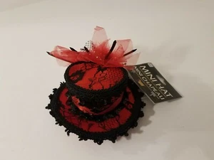 Mini Lace Fedora Hair Clip Hat by Forum Novelties *FREE SHIPPING* - Picture 1 of 5