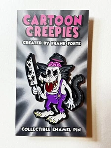 Dibujos animados Creepies Lobo Púrpura con Cuchillo 2" Esmalte Suave Pin Big Bad Wolf Animación - Imagen 1 de 6