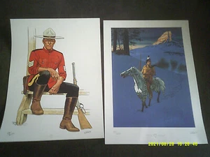 2 TIRAGES SUR PAPIER EPAIS LEO L INDIEN PYTHAGORE EDITIONS NUMEROTES SIGNES - Imagen 1 de 3