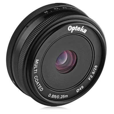 Opteka 28mm f/2.8 Lens for Sony a6500 a6300 a6000 a5100 a5000 a3000 NEX-6 5N 5T - Image 1 of 4