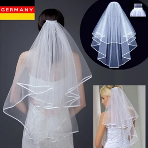 Hochzeit - Braut - Schleier mit Kamm Haarschmuck Hochzeit DHL - Bild 1 von 17