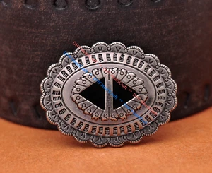 5X Tribal Beauty Western Cowboy Rodeo Hatband Headstall Bridle Slotted Conchos - Picture 1 of 12